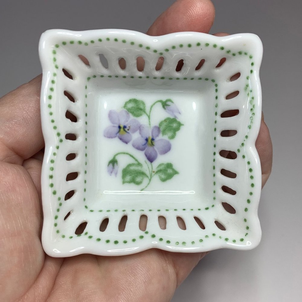 Vintage Reticulated Dish Andrea by Sadek Thailand